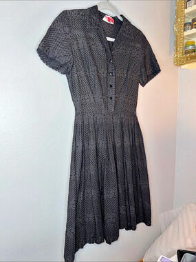 Vintage 1950’s Mr Henry Black Lace Midi Dress